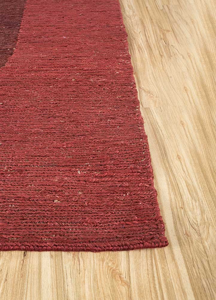 daaira red and orange jute and hemp flat weaves Rug - Corner