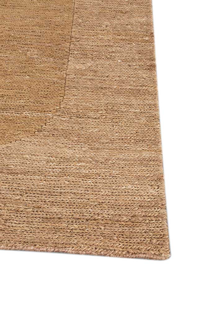 daaira beige and brown jute and hemp flat weaves Rug - Corner