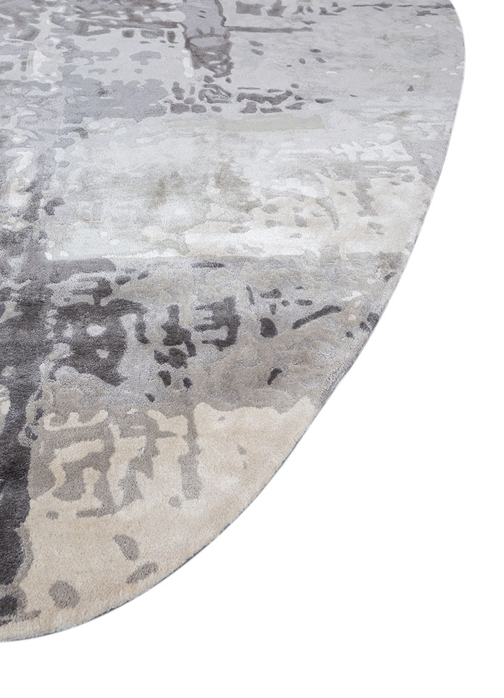 aprezo blue viscose hand tufted Rug - Corner