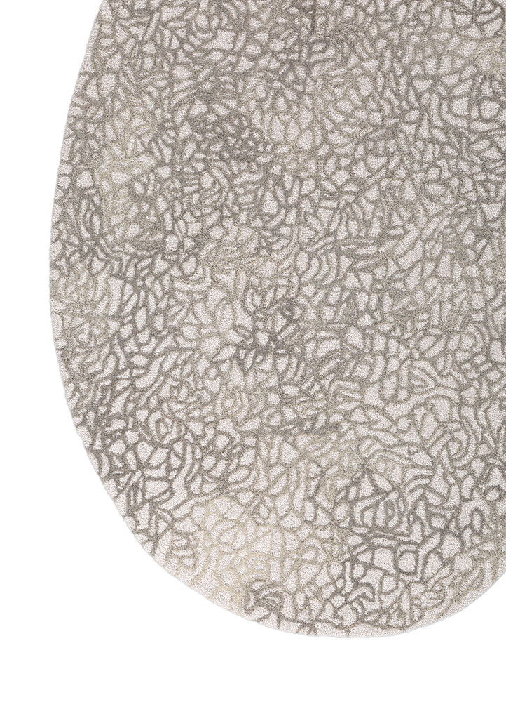 pathways ivory wool hand tufted Rug - Corner