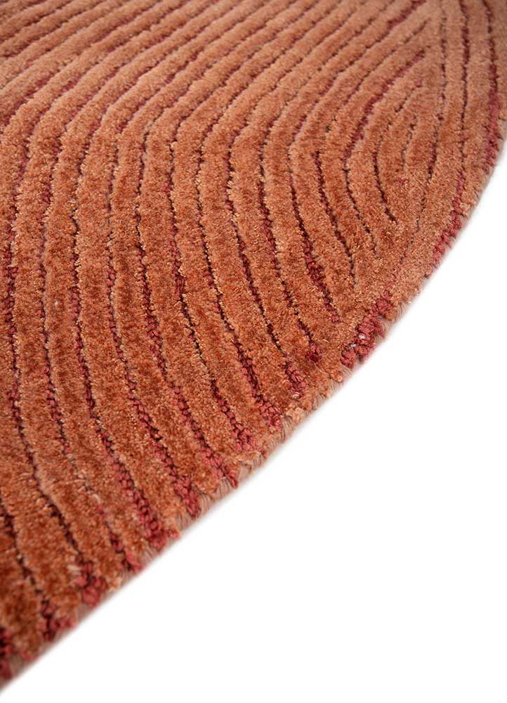 cera red and orange wool and viscose hand tufted Rug - Corner