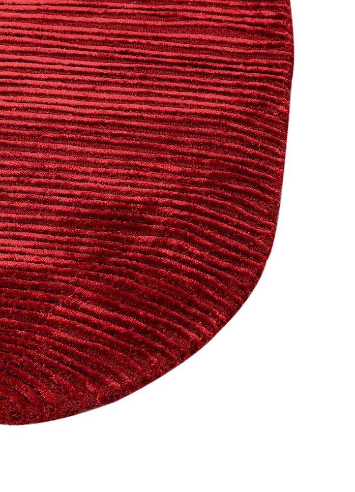 cera red and orange wool and viscose hand tufted Rug - Corner