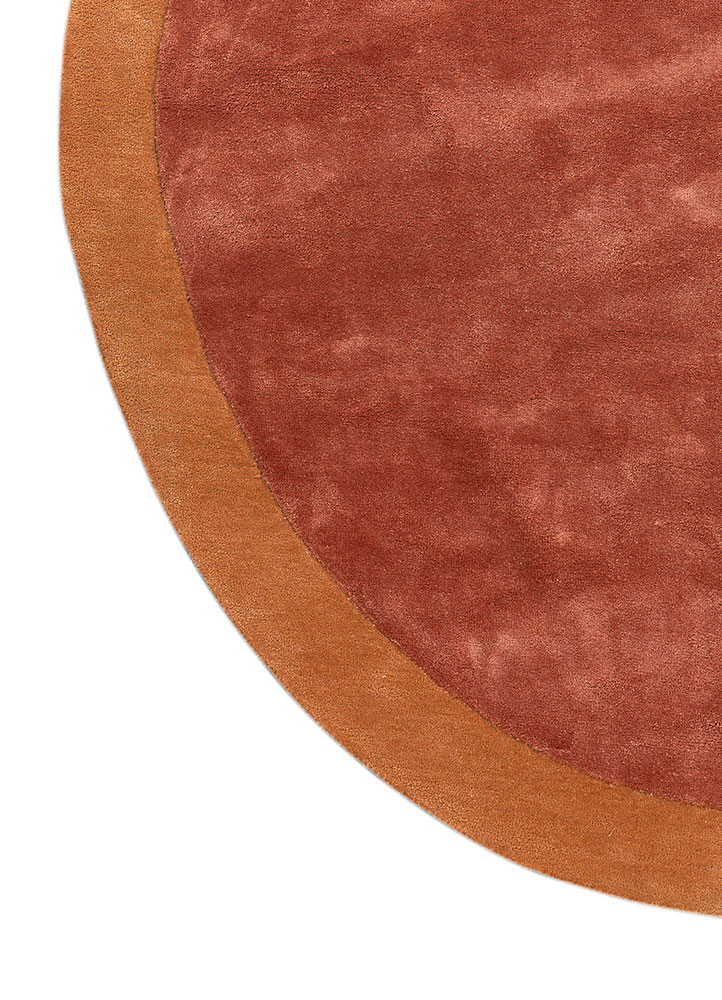 cera red and orange wool and viscose hand tufted Rug - Corner
