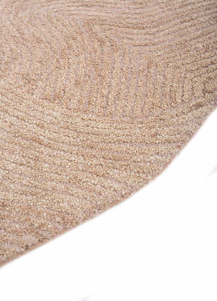 pathways red and orange wool hand tufted Rug - Corner