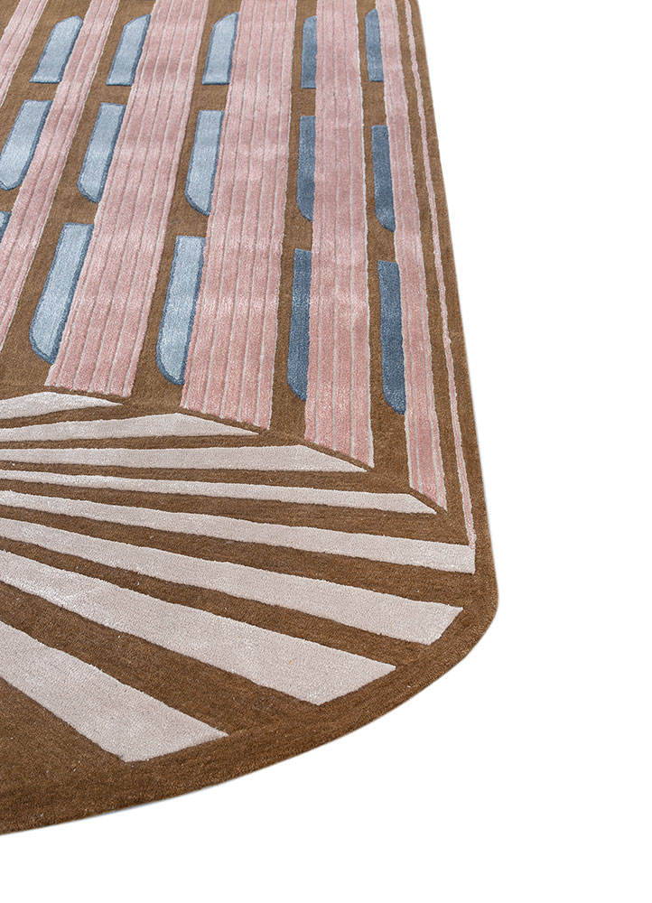 jaipur wunderkammer ivory wool and viscose hand tufted Rug - Corner