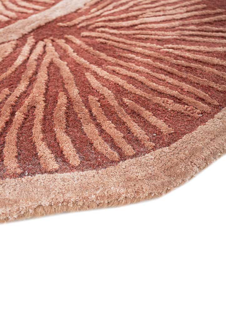 aurelia red and orange wool and viscose hand tufted Rug - Corner