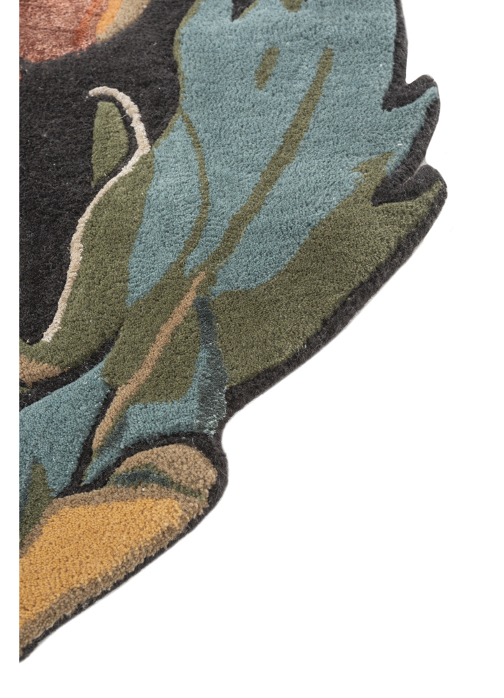 nebulora blue wool and viscose hand tufted Rug - Corner