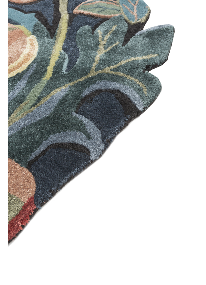 nebulora blue wool and viscose hand tufted Rug - Corner