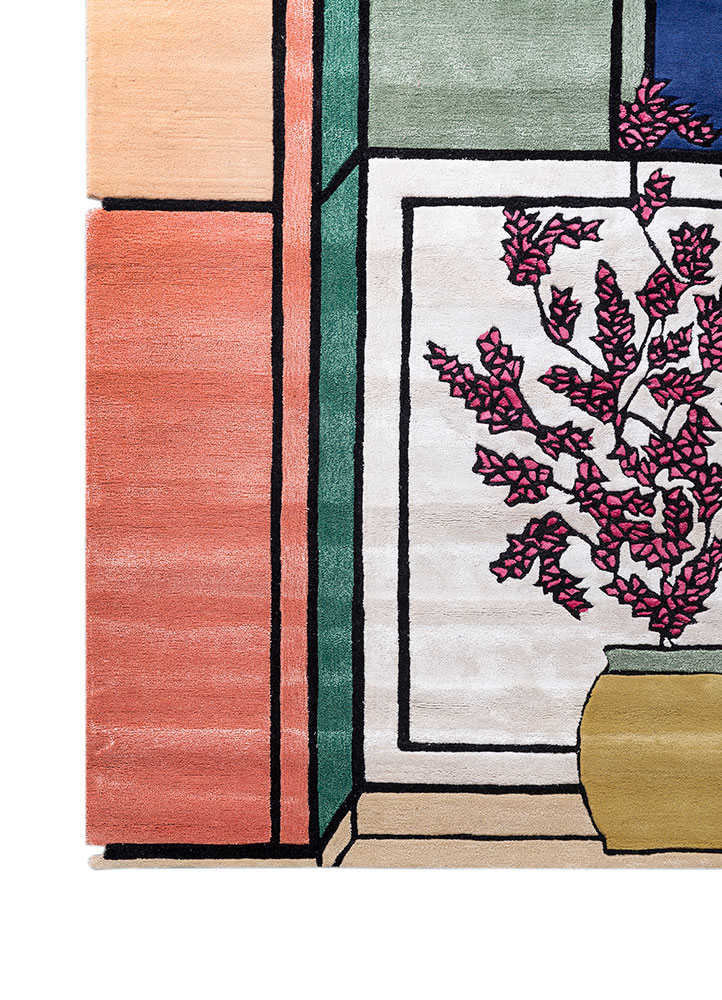 concoction multi wool and viscose hand tufted Rug - Corner