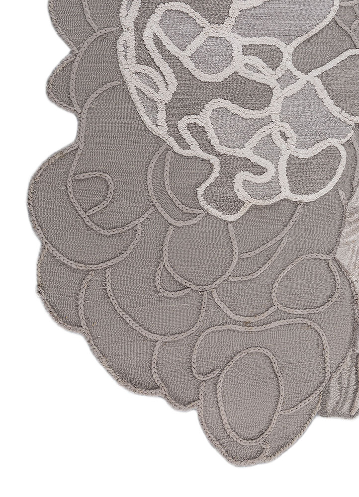 aurelia grey and black wool and viscose hand tufted Rug - Corner