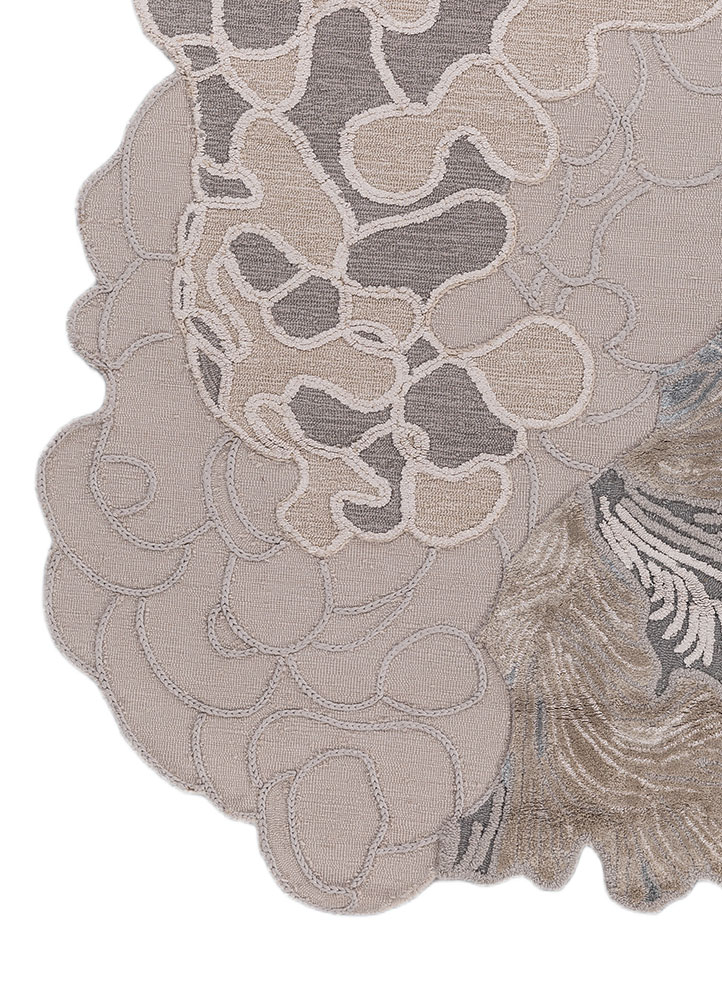 aurelia ivory wool and viscose hand tufted Rug - Corner