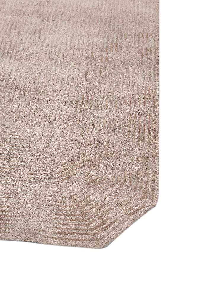 cera red and orange viscose hand tufted Rug - Corner
