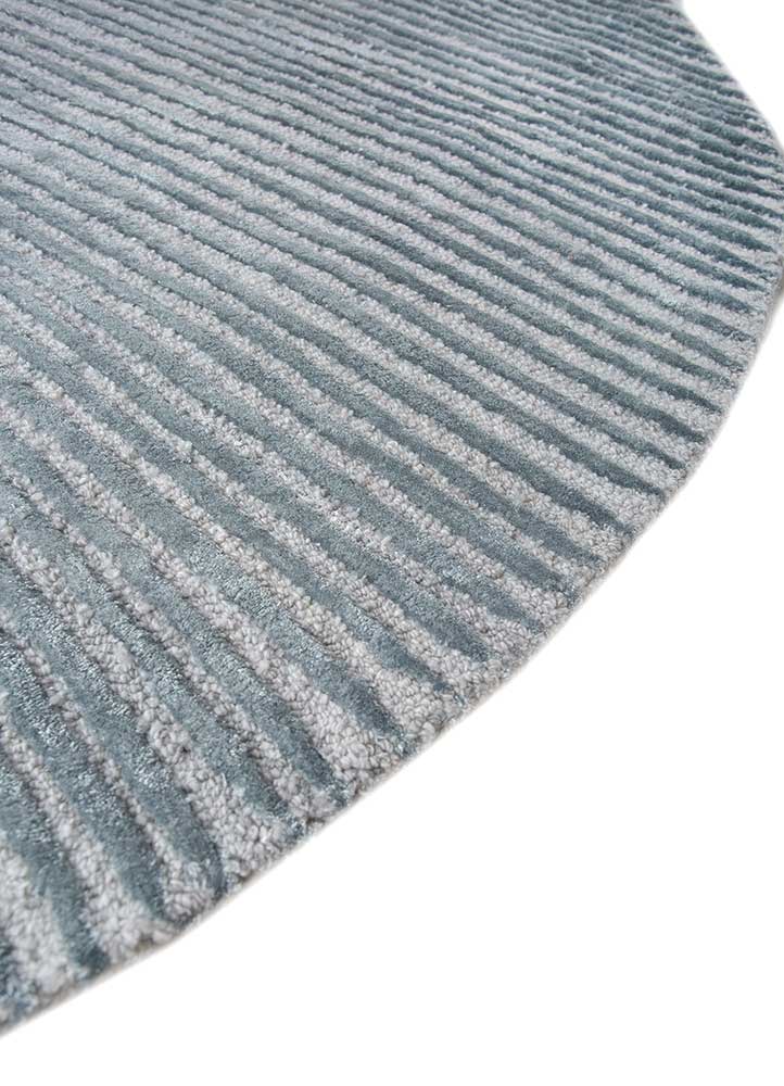 cera grey and black wool and viscose hand tufted Rug - Corner