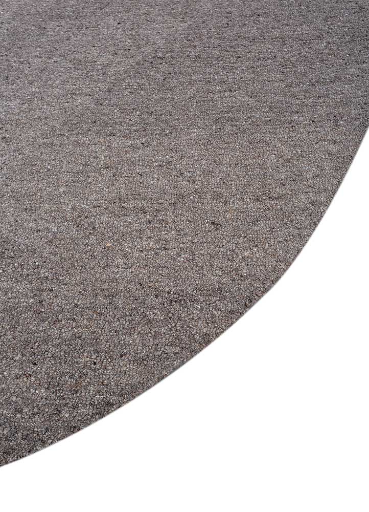 pathways grey and black wool hand tufted Rug - Corner