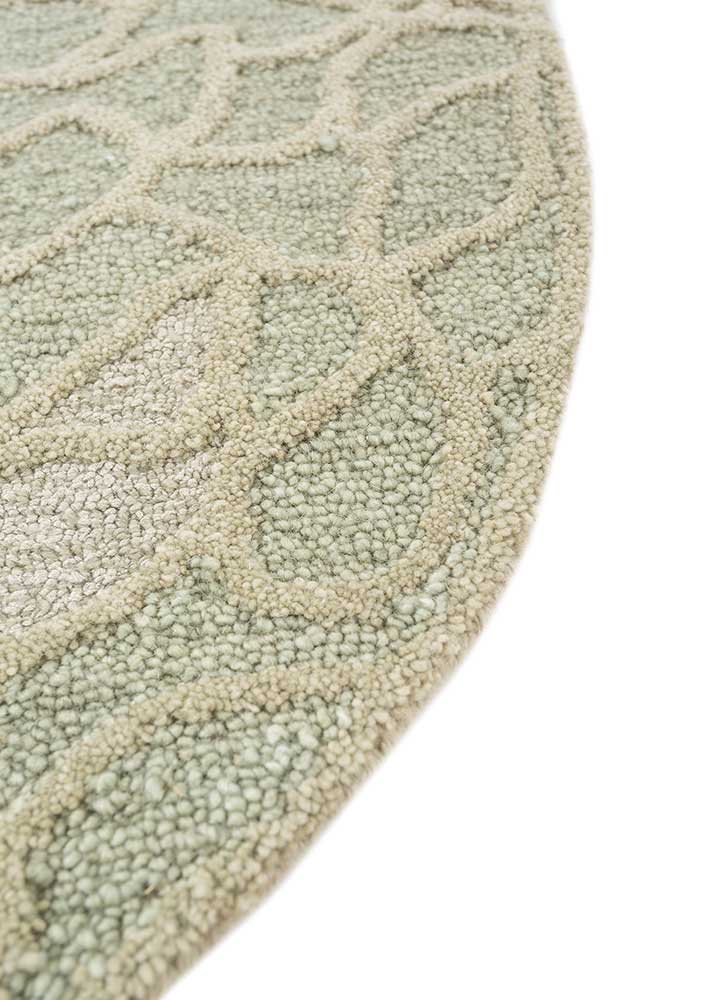 caliedo green polyester hand tufted Rug - Corner