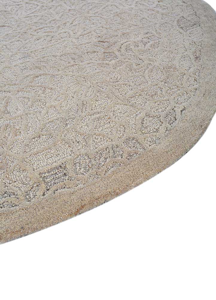 pathways ivory wool hand tufted Rug - Corner
