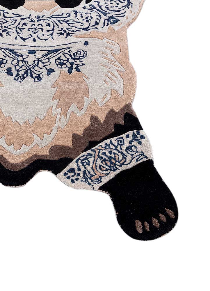 wild wanderlust ivory wool and viscose hand tufted Rug - Corner