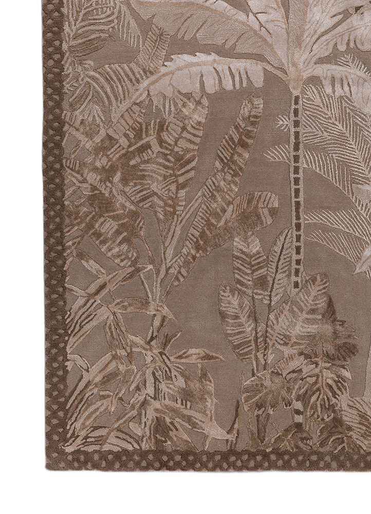aurelia beige and brown wool and viscose hand tufted Rug - Corner