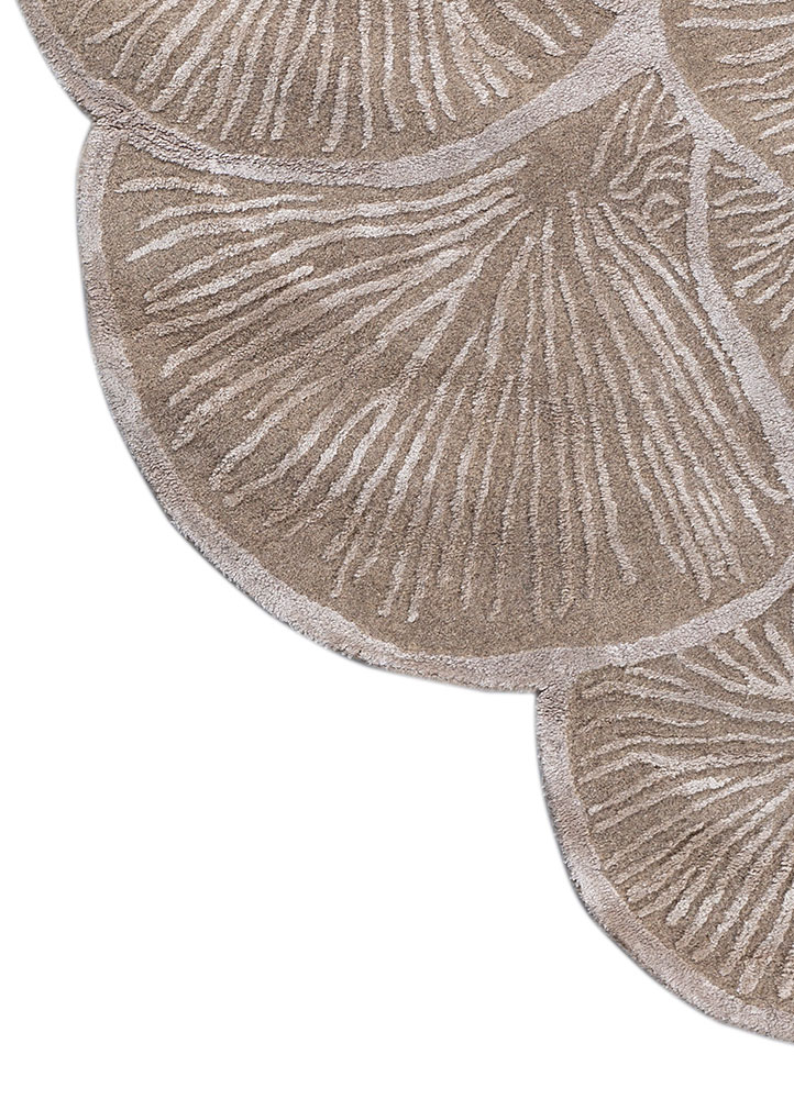 aurelia beige and brown wool and viscose hand tufted Rug - Corner
