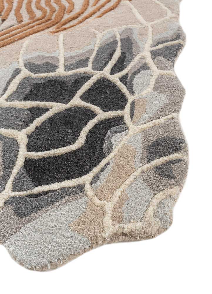 aurelia ivory wool and viscose hand tufted Rug - Corner