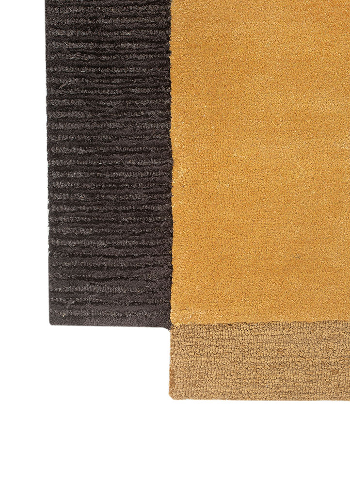 caliedo gold wool and viscose hand tufted Rug - Corner