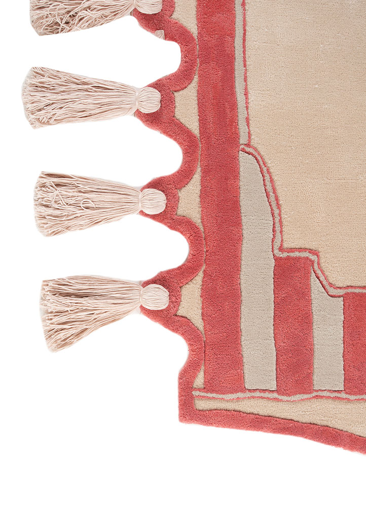jardins du monde pink and purple wool hand tufted Rug - Corner