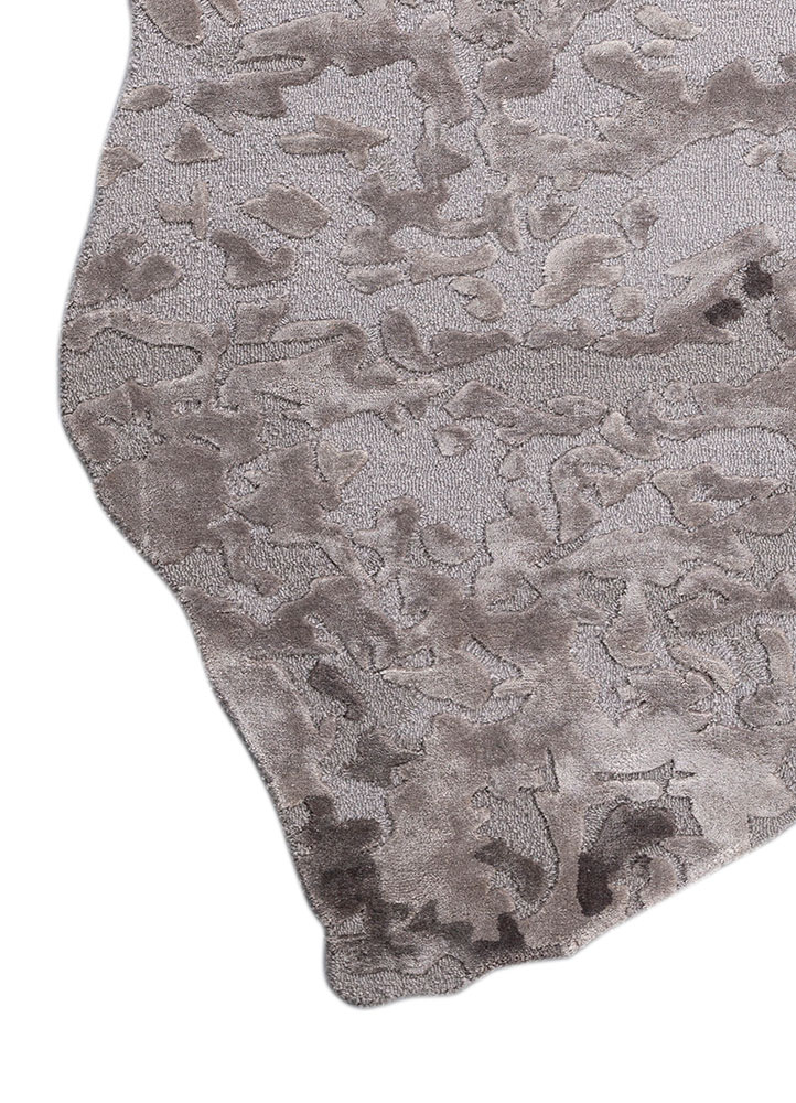 genesis grey and black wool and viscose hand tufted Rug - Corner