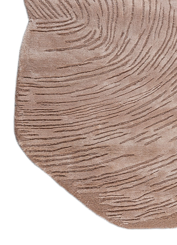 infini red and orange wool and viscose hand tufted Rug - Corner