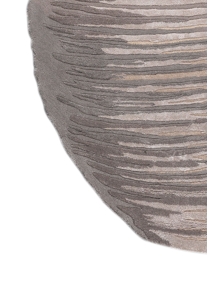 infini grey and black wool and viscose hand tufted Rug - Corner