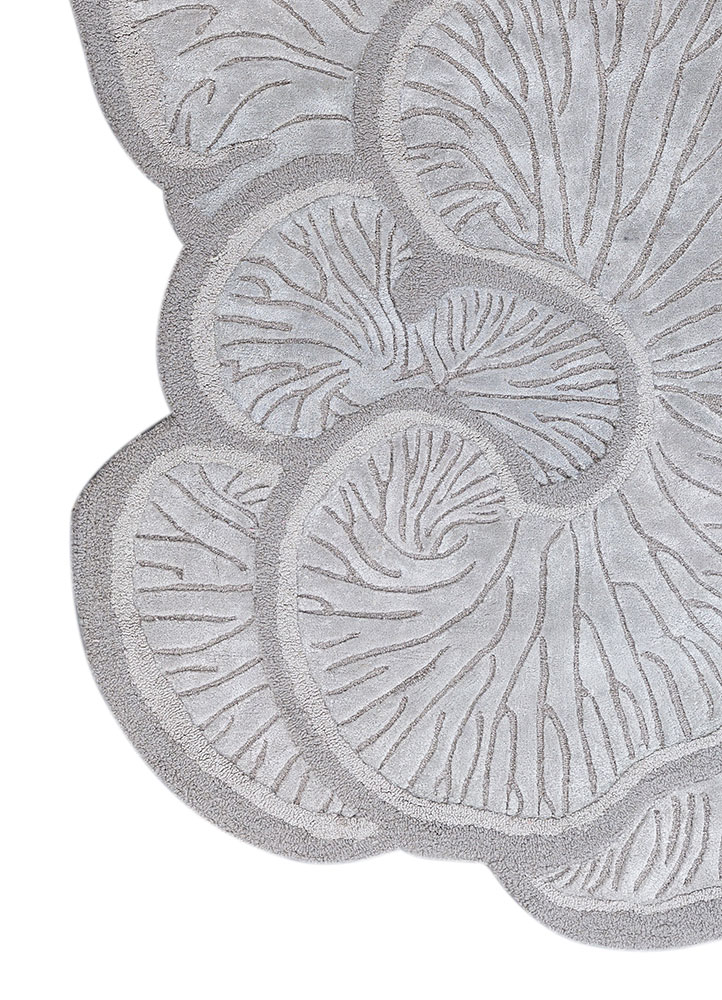 aurelia grey and black wool and viscose hand tufted Rug - Corner