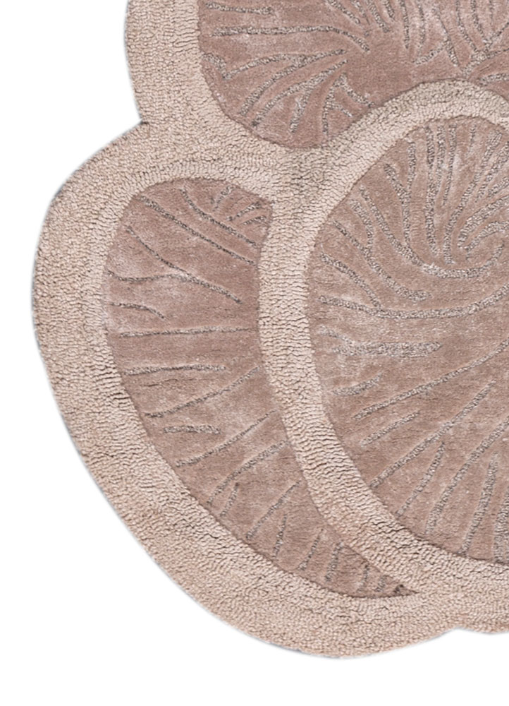 aurelia beige and brown wool and viscose hand tufted Rug - Corner