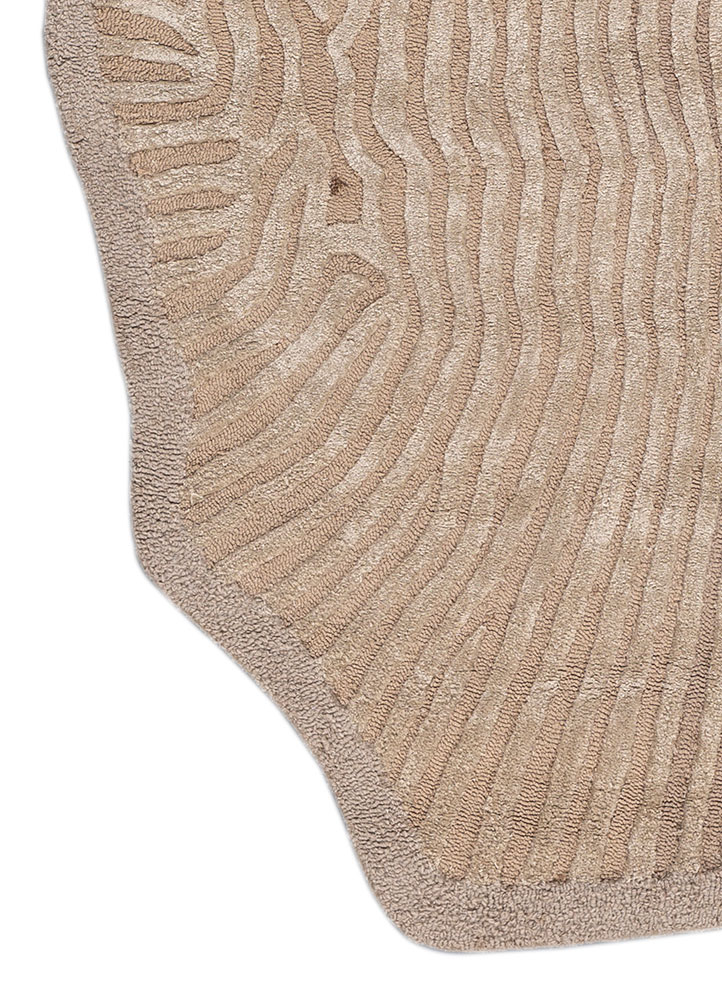 adrift beige and brown wool and viscose hand tufted Rug - Corner