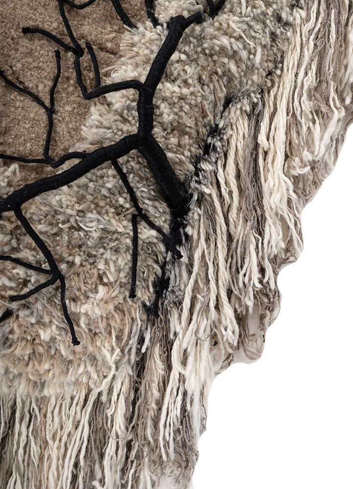 diwar beige and brown wool and silk wall art WALL ART & TAPESTRY - Corner