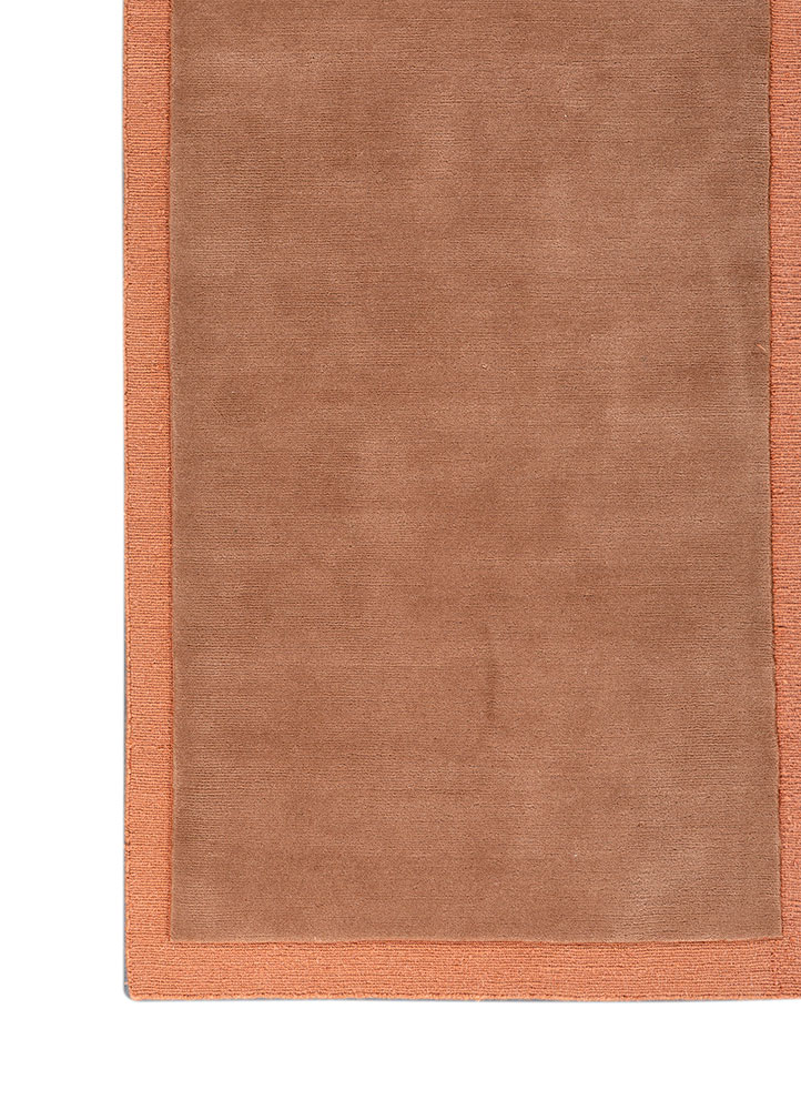 sthir red and orange wool hand knotted Rug - Corner