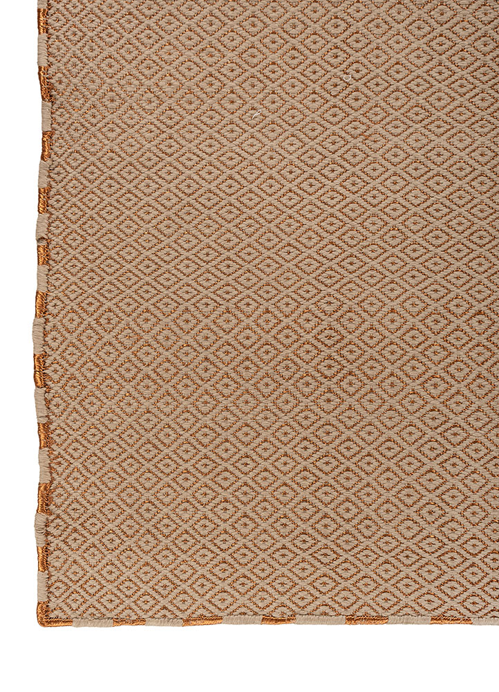 basis red and orange acrylic flat weaves Rug - Corner