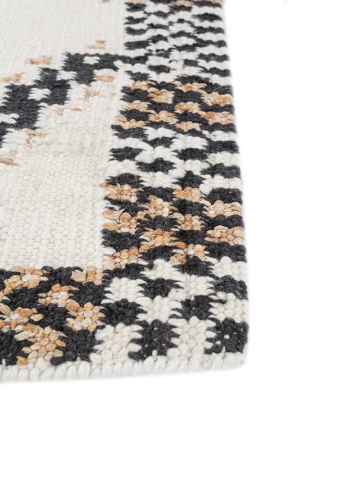 atelier ivory wool flat weaves Rug - Corner