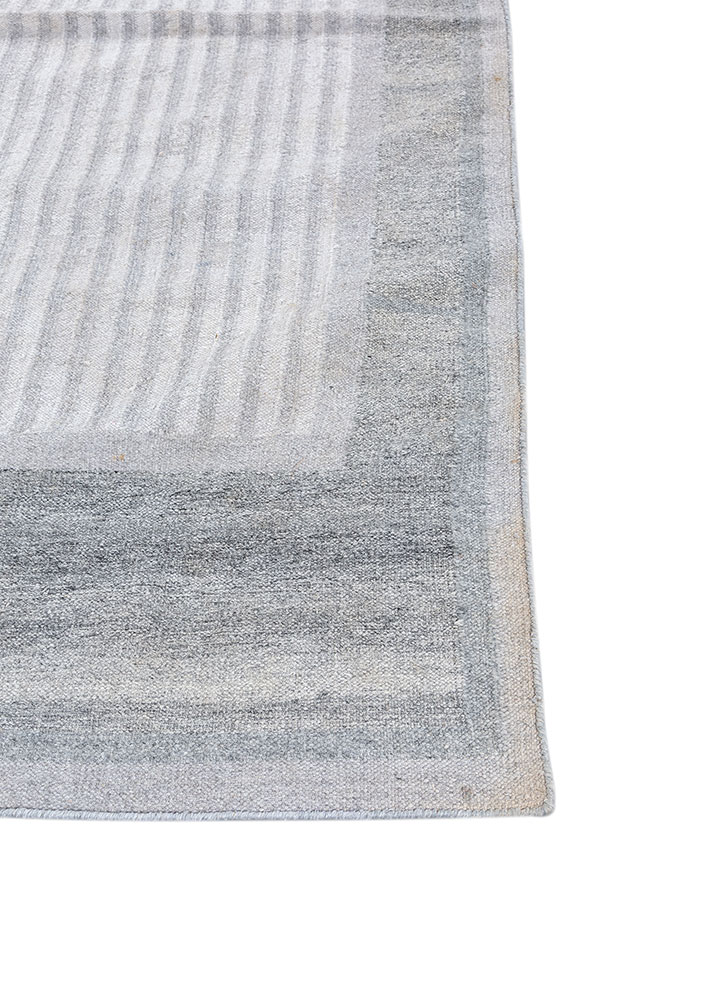 al fresco blue polyester flat weaves Rug - Corner