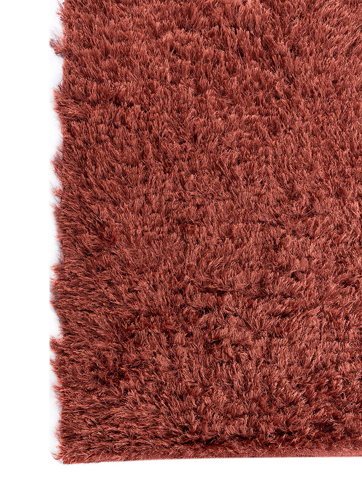basis red and orange polyester hand loom Rug - Corner