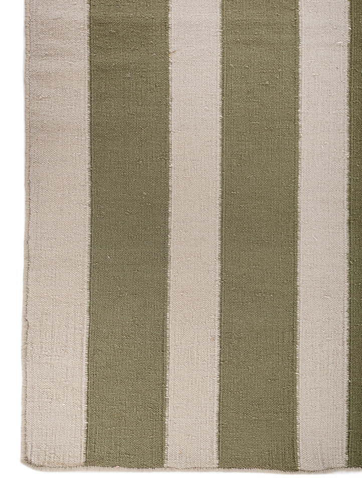 checkers grey and black wool flat weaves Rug - Corner