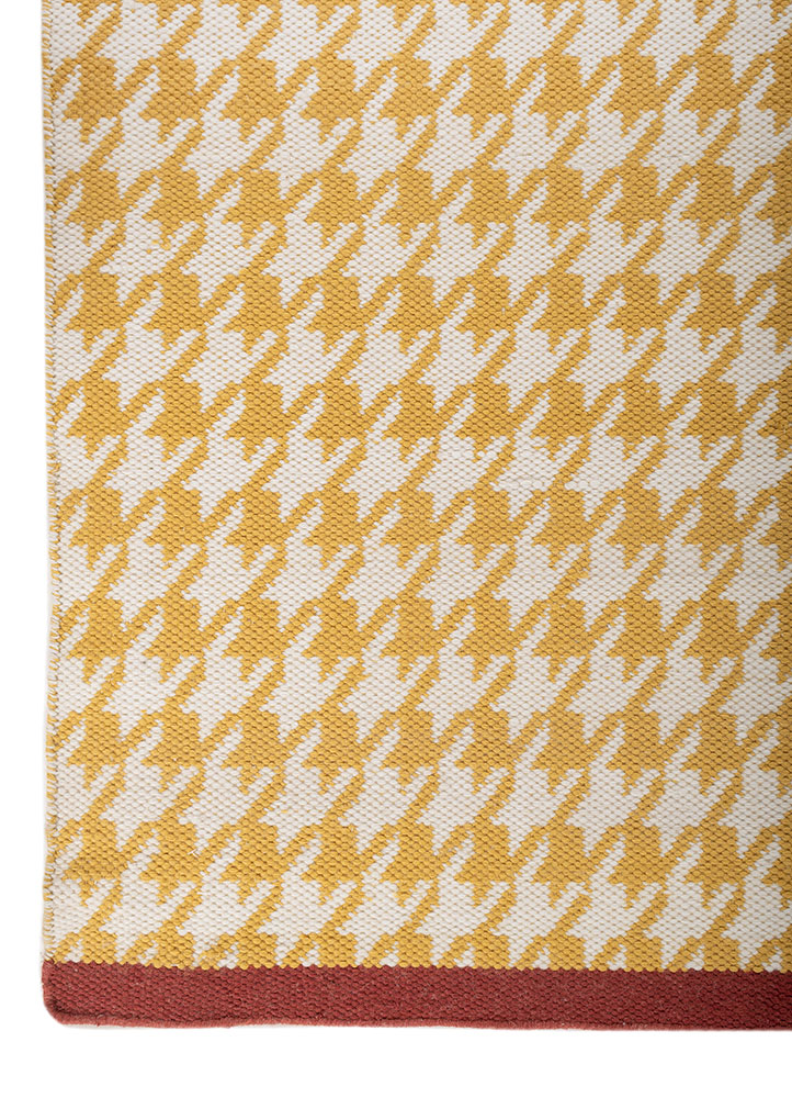 alhambra gold wool flat weaves Rug - Corner