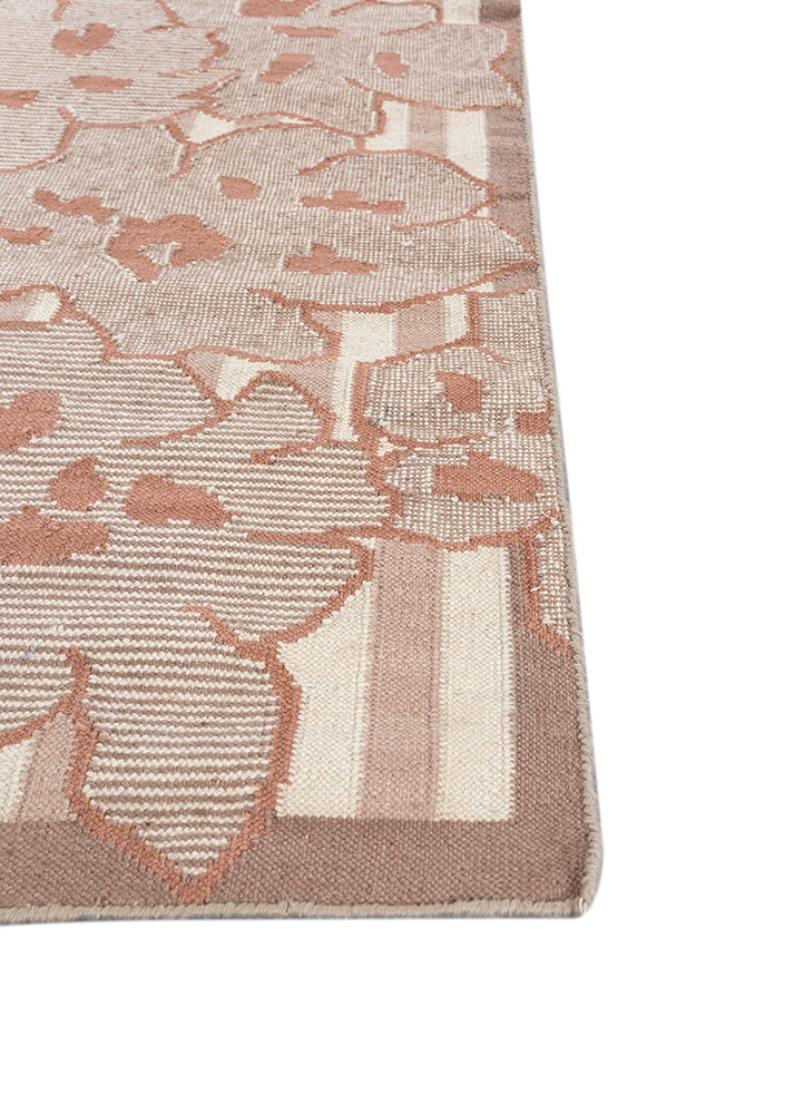 alhambra ivory wool flat weaves Rug - Corner