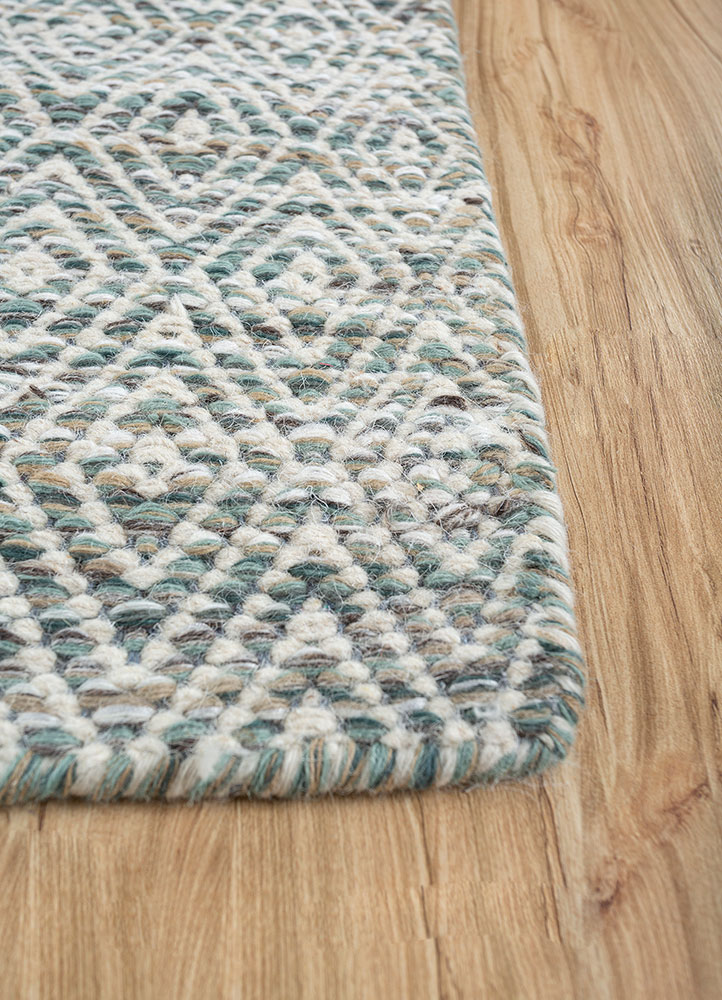 abrash multi wool and viscose flat weaves Rug - Corner