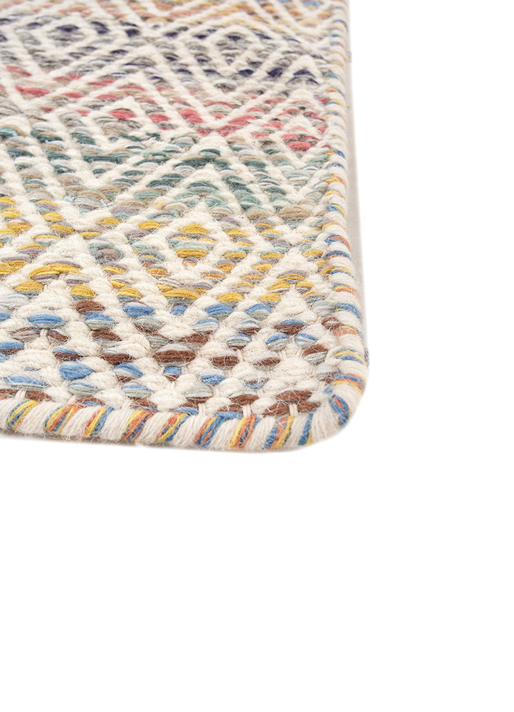 abrash gold wool and viscose flat weaves Rug - Corner