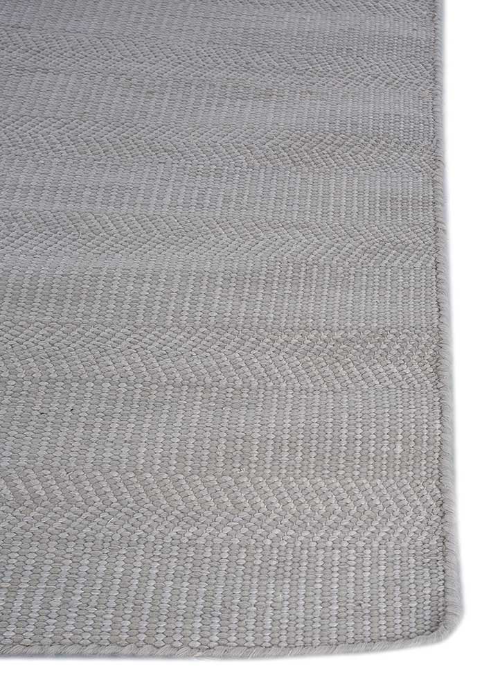 abrash grey and black wool and viscose flat weaves Rug - Corner