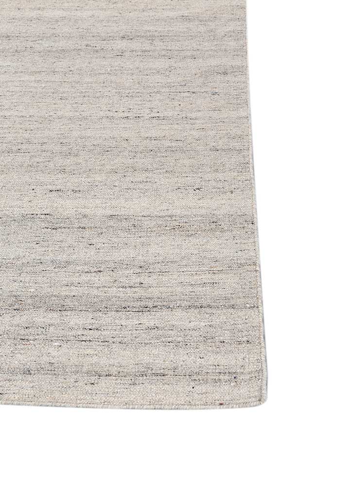 abrash beige and brown wool and viscose flat weaves Rug - Corner