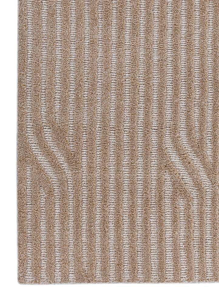 verve ivory acrylic hand knotted Rug - Corner