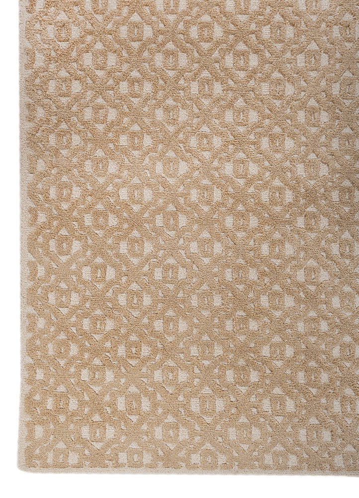 blythe ivory acrylic hand knotted Rug - Corner