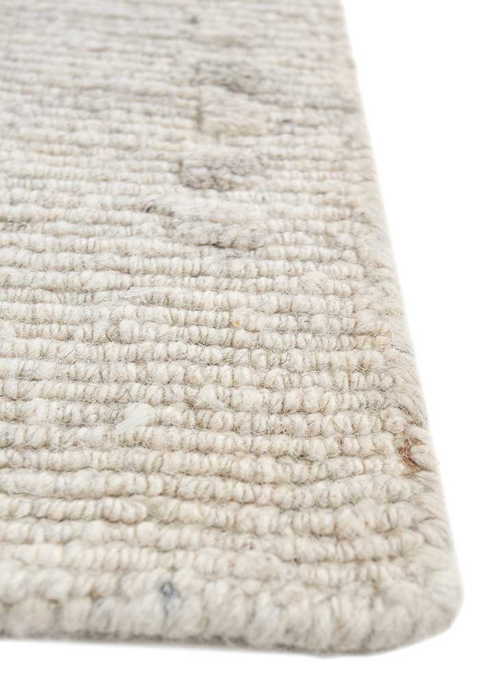 manifest ivory wool hand knotted Rug - Corner