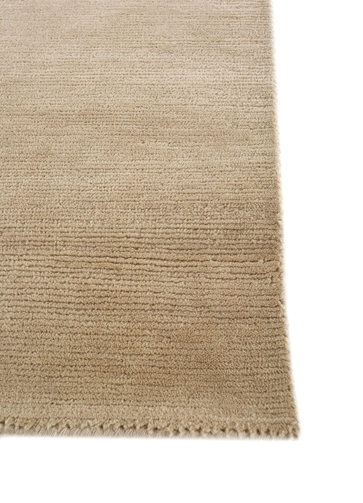 sthir gold wool hand knotted Rug - Corner