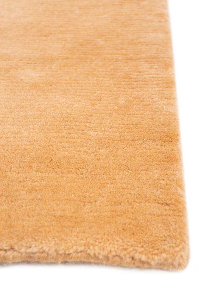 sthir red and orange wool hand knotted Rug - Corner